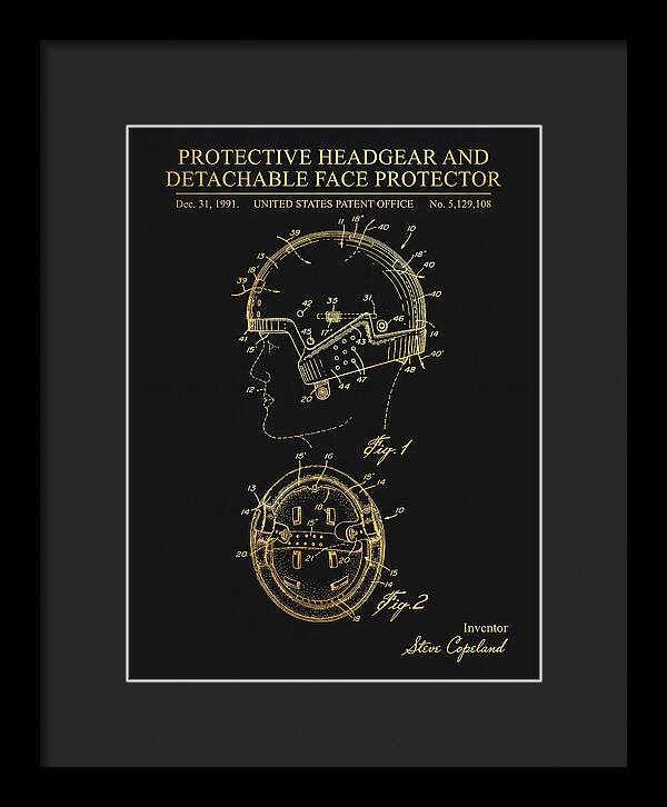 Protective Headgear And Detachable Face Protector Gold Patent Us5129108a
