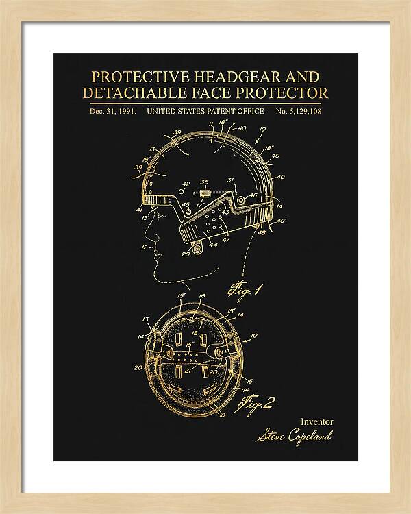 Protective Headgear And Detachable Face Protector Gold Patent Us5129108a