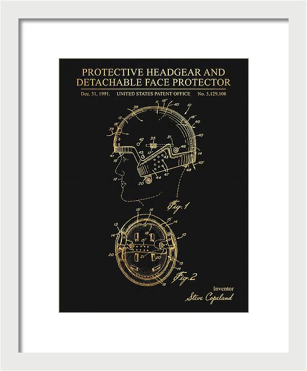Protective Headgear And Detachable Face Protector Gold Patent Us5129108a