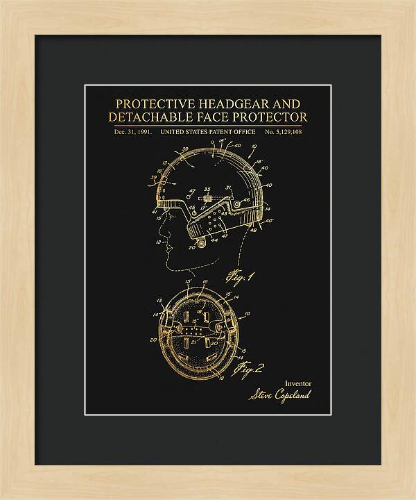 Protective Headgear And Detachable Face Protector Gold Patent Us5129108a