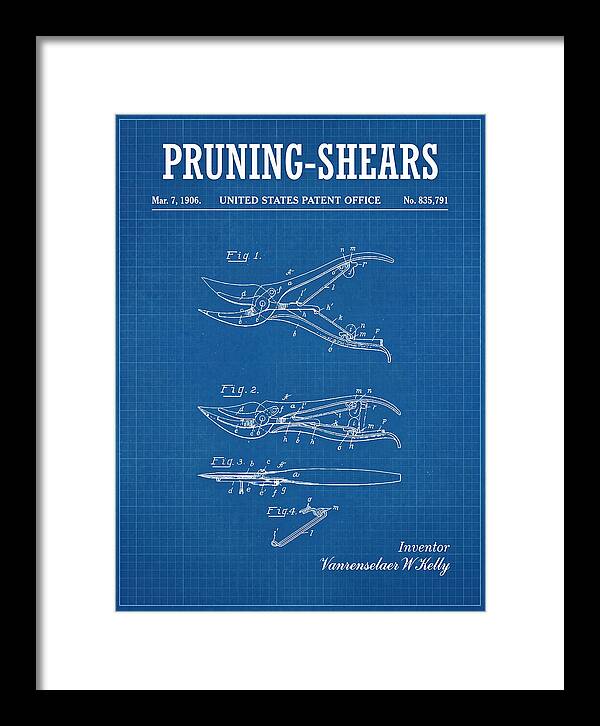 Pruning Shears Blueprint Patent Us835791a