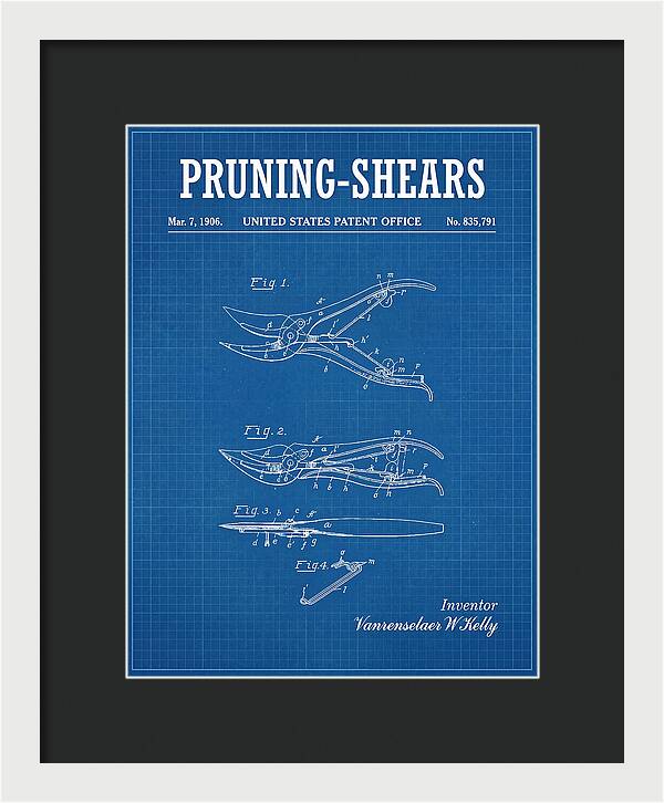 Pruning Shears Blueprint Patent Us835791a