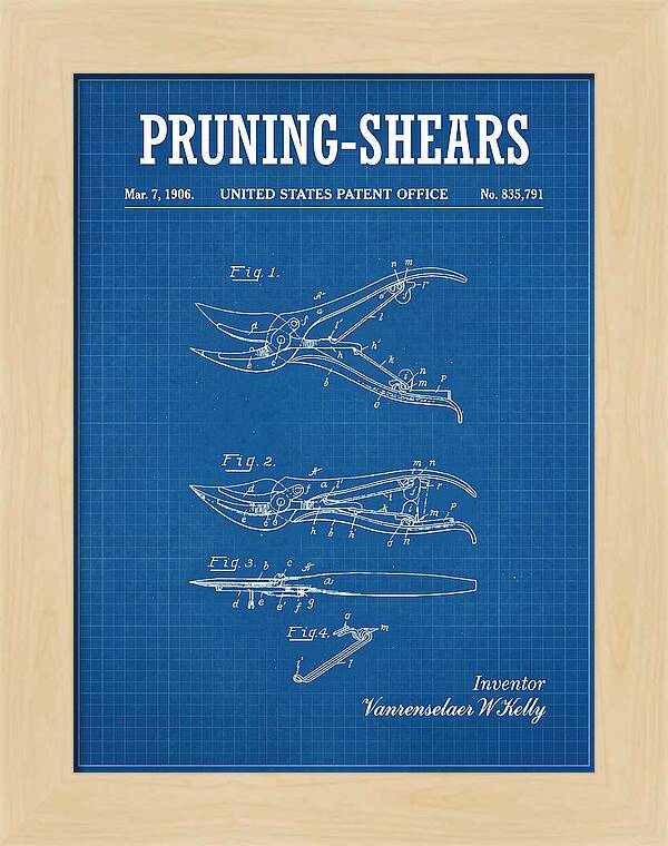 Pruning Shears Blueprint Patent Us835791a