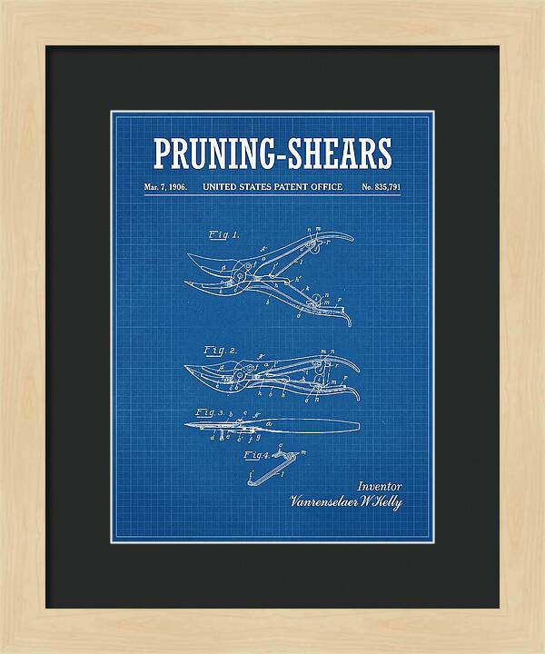 Pruning Shears Blueprint Patent Us835791a