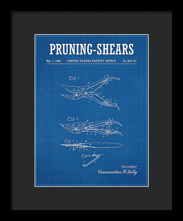 Pruning Shears Blueprint Patent Us835791a