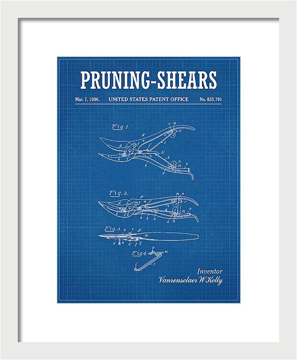 Pruning Shears Blueprint Patent Us835791a