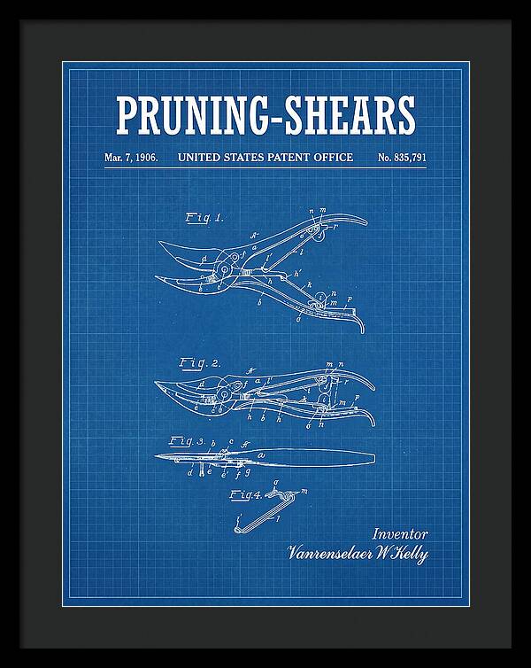 Pruning Shears Blueprint Patent Us835791a