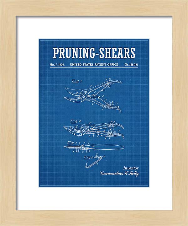 Pruning Shears Blueprint Patent Us835791a