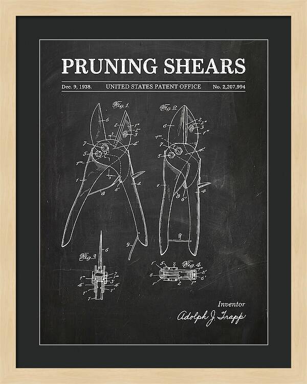Pruning Shears Chalkboard Patent Us2207994a