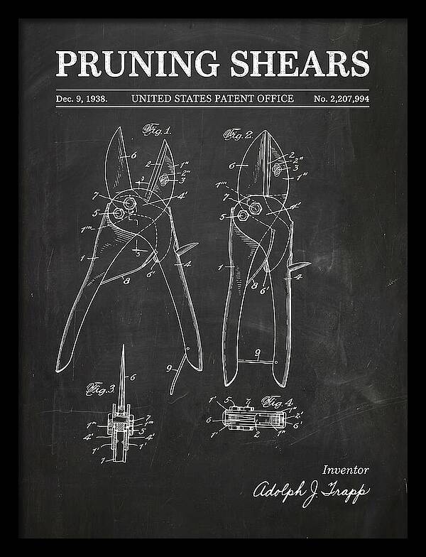 Pruning Shears Chalkboard Patent Us2207994a