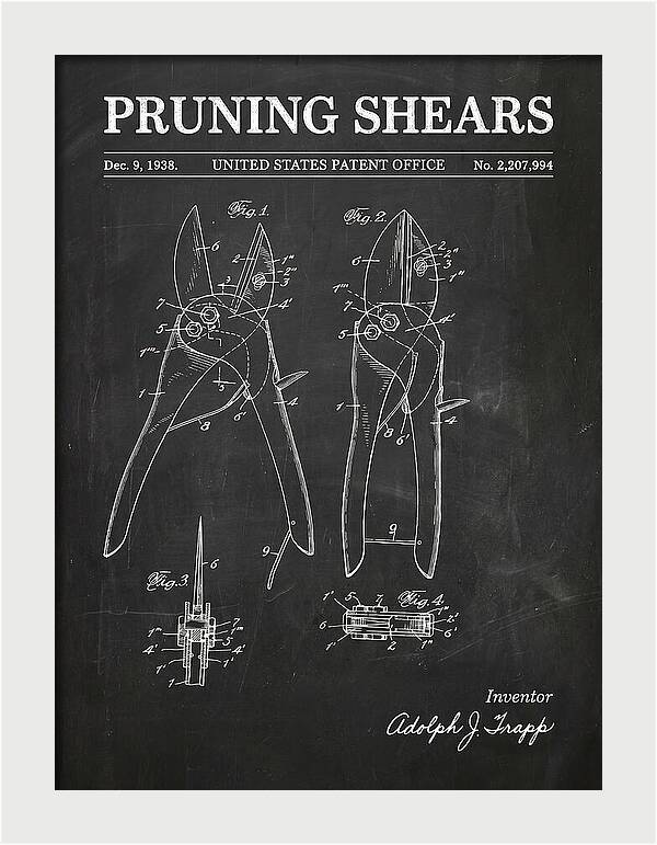 Pruning Shears Chalkboard Patent Us2207994a