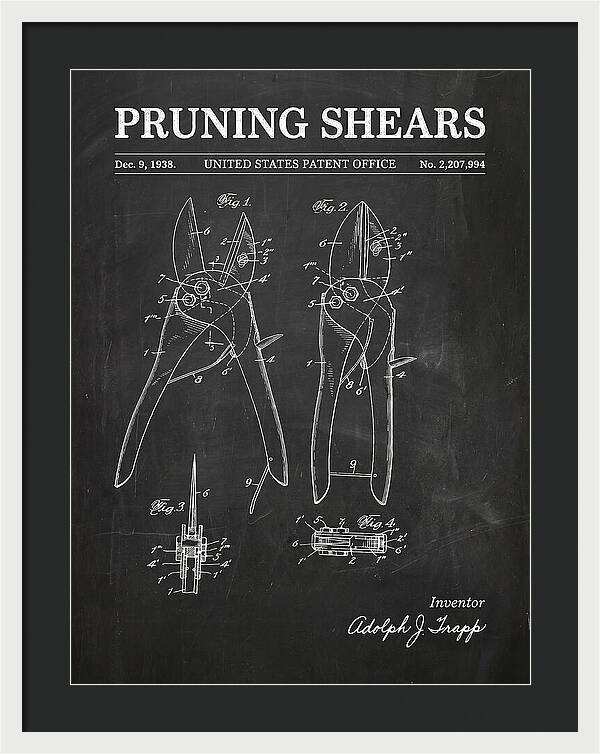 Pruning Shears Chalkboard Patent Us2207994a