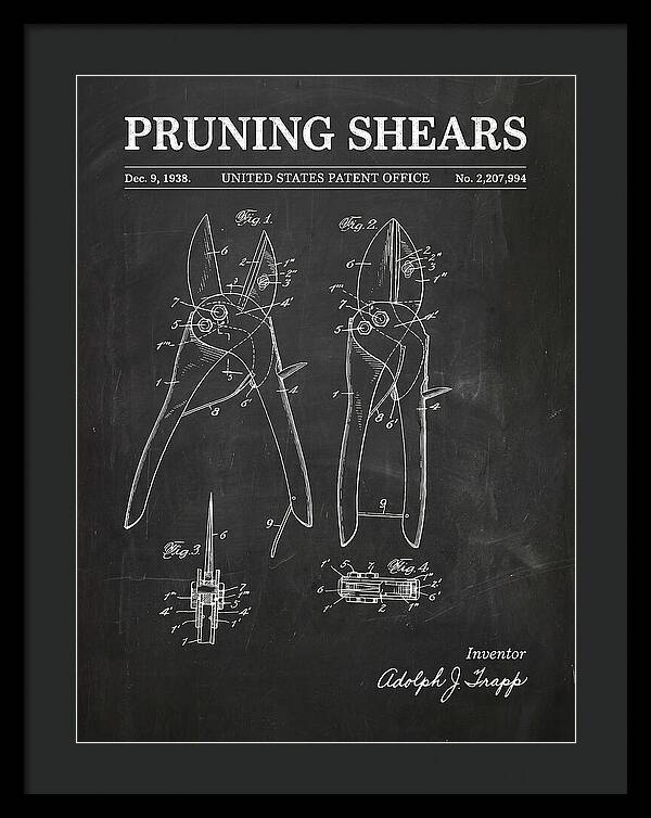 Pruning Shears Chalkboard Patent Us2207994a