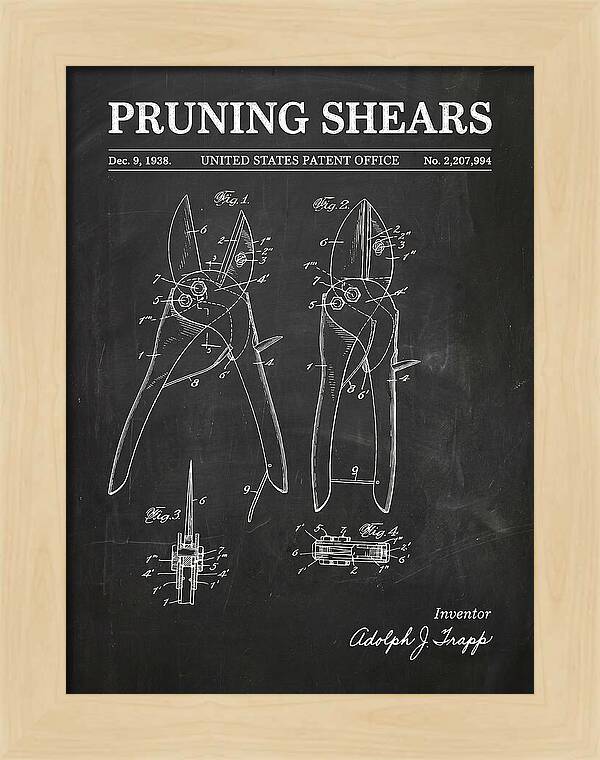 Pruning Shears Chalkboard Patent Us2207994a