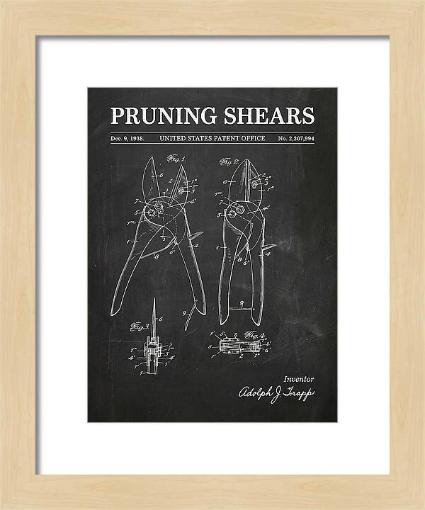 Pruning Shears Chalkboard Patent Us2207994a