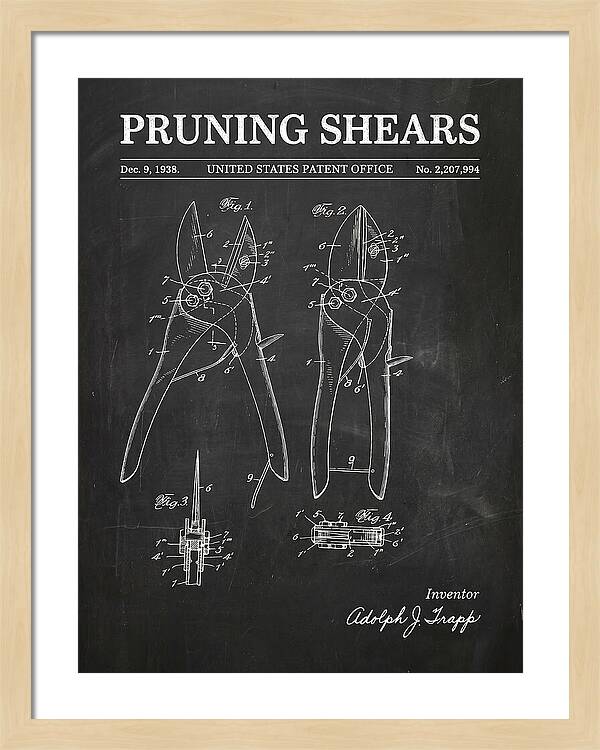 Pruning Shears Chalkboard Patent Us2207994a