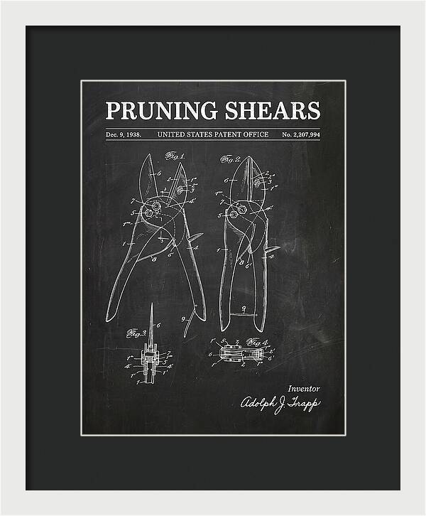 Pruning Shears Chalkboard Patent Us2207994a