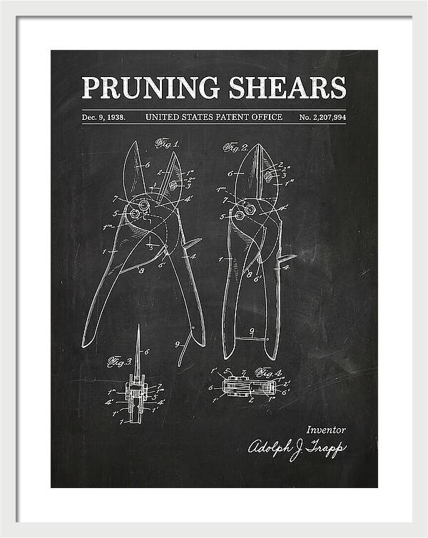 Pruning Shears Chalkboard Patent Us2207994a