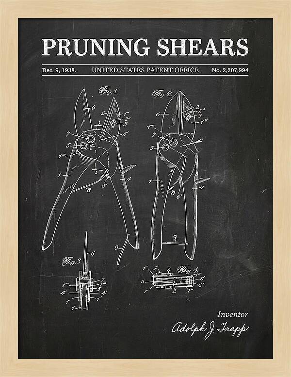 Pruning Shears Chalkboard Patent Us2207994a