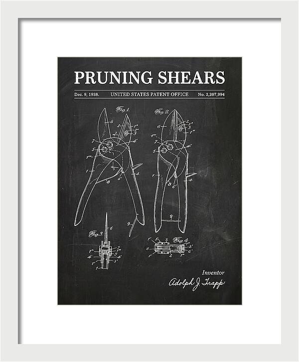 Pruning Shears Chalkboard Patent Us2207994a