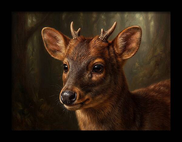 Pudu Hidden In The Forest