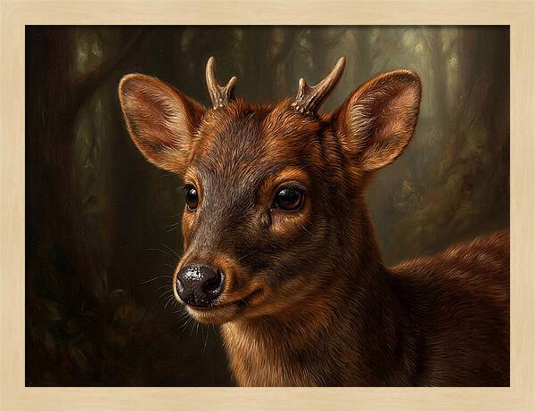 Pudu Hidden In The Forest