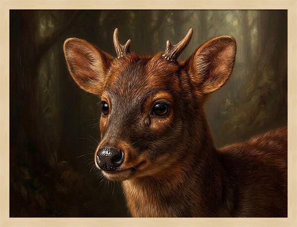 Pudu Hidden In The Forest