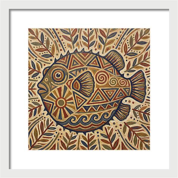 Pufferfish Folk Art