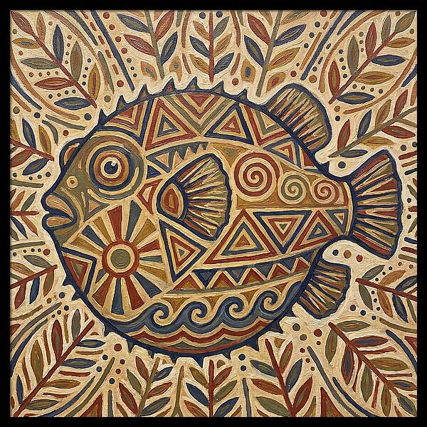 Pufferfish Folk Art