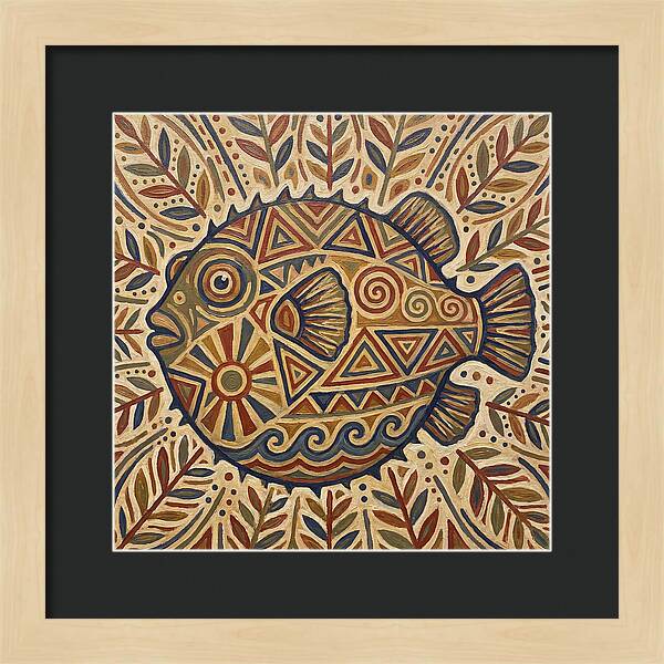 Pufferfish Folk Art