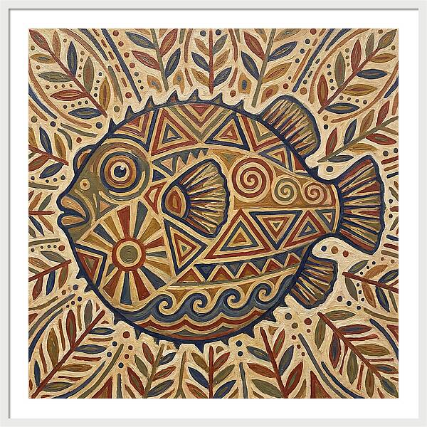 Pufferfish Folk Art