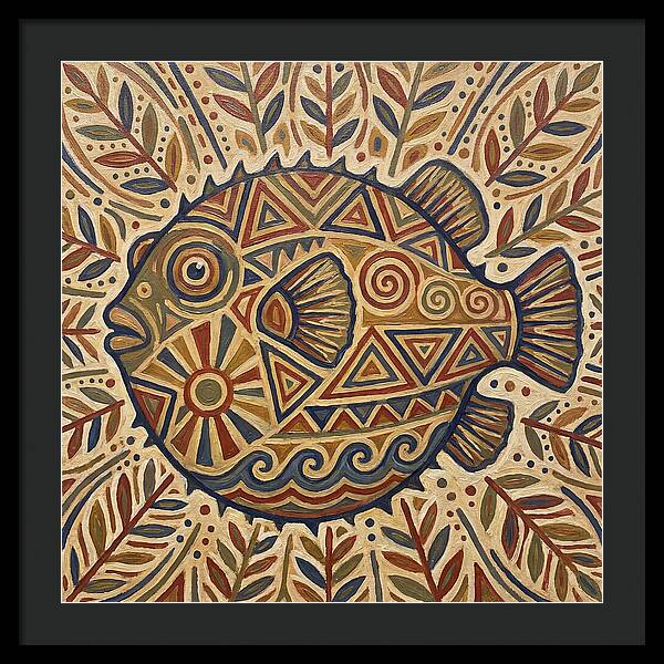 Pufferfish Folk Art
