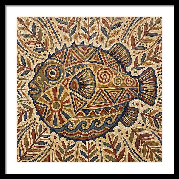 Pufferfish Folk Art