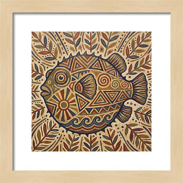 Pufferfish Folk Art