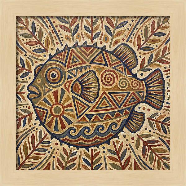 Pufferfish Folk Art