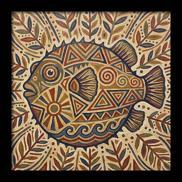 Pufferfish Folk Art