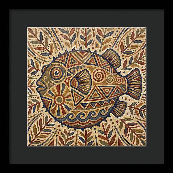 Pufferfish Folk Art