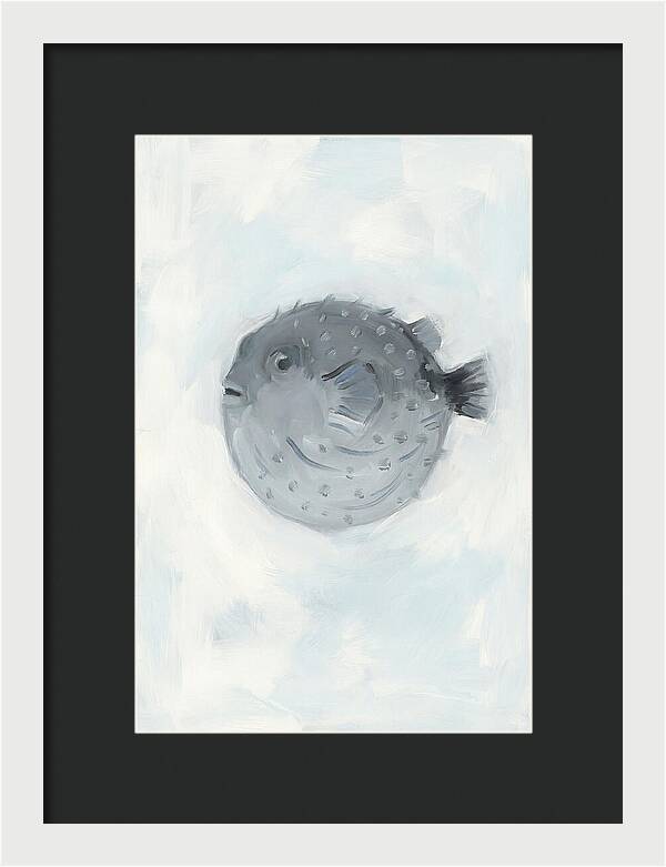 Pufferfish In Soft Blue