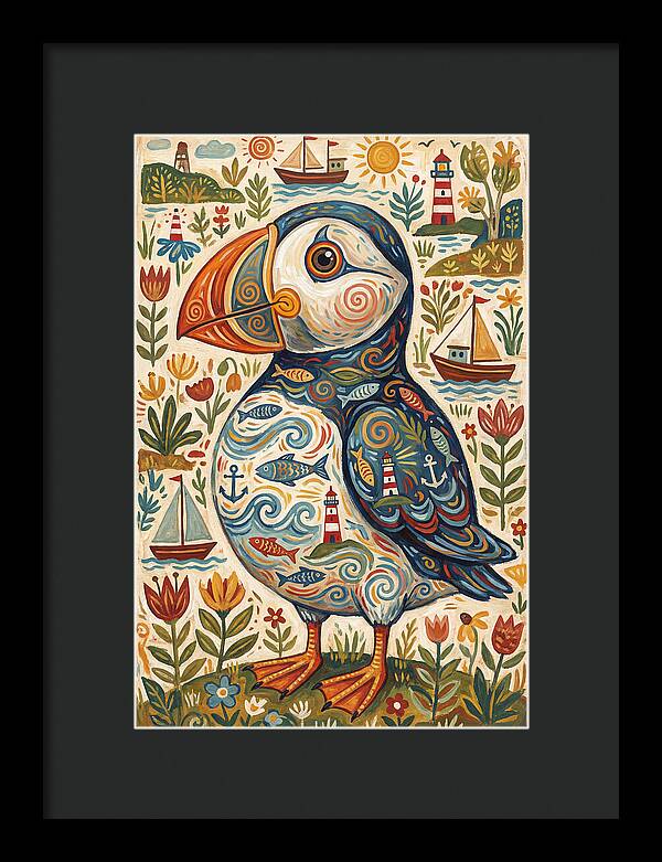 Puffin In A Whimsical Landscape