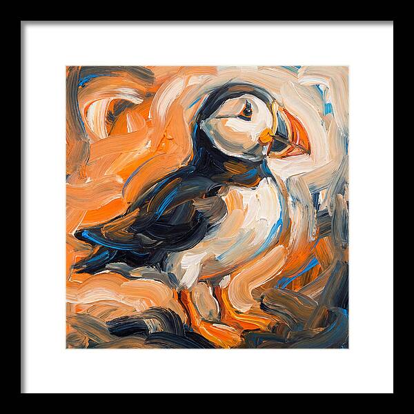 Puffin In Expressionist Style