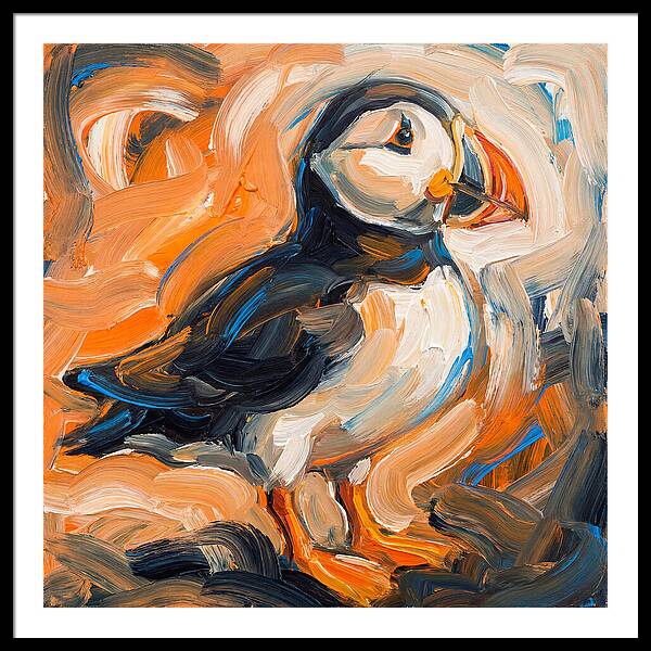 Puffin In Expressionist Style