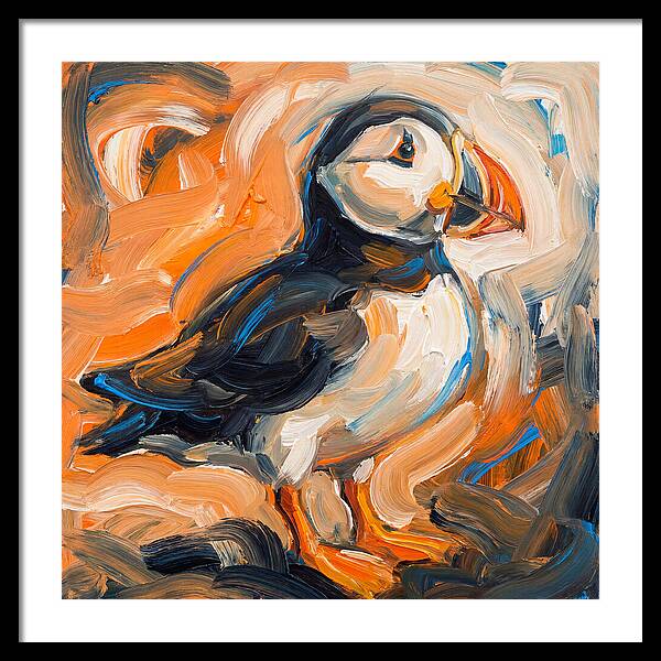 Puffin In Expressionist Style