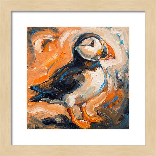 Puffin In Expressionist Style