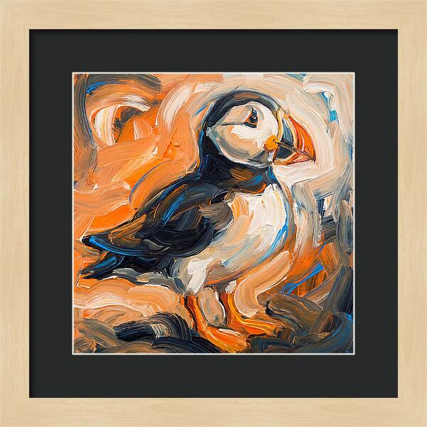 Puffin In Expressionist Style