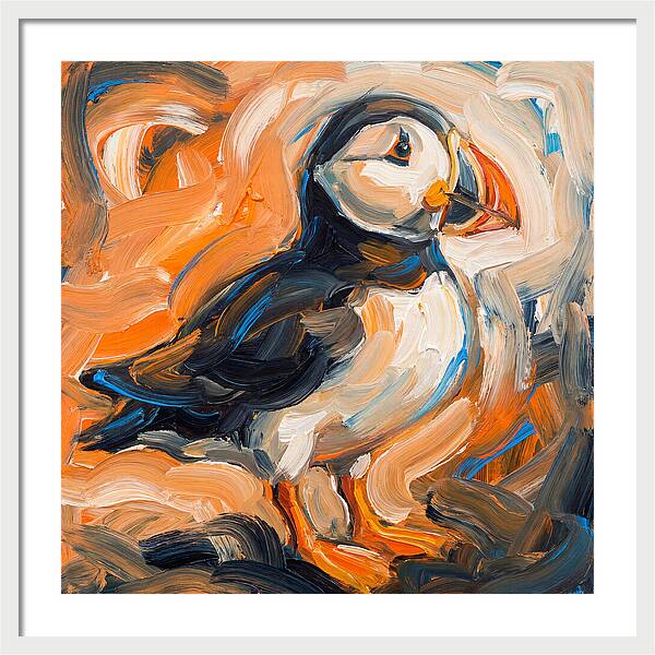 Puffin In Expressionist Style