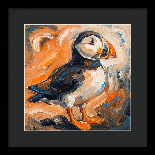 Puffin In Expressionist Style