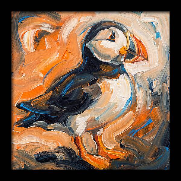 Puffin In Expressionist Style