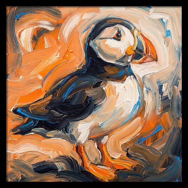 Puffin In Expressionist Style