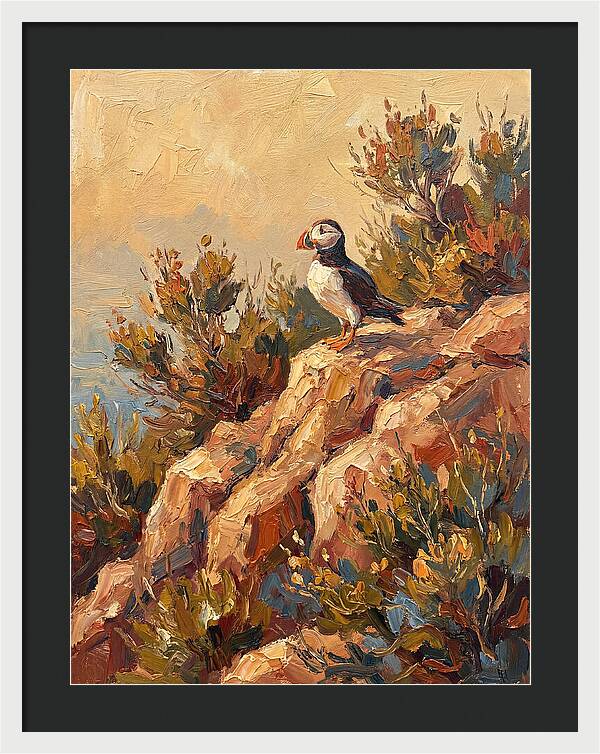Puffin On A Mediterranean Rock