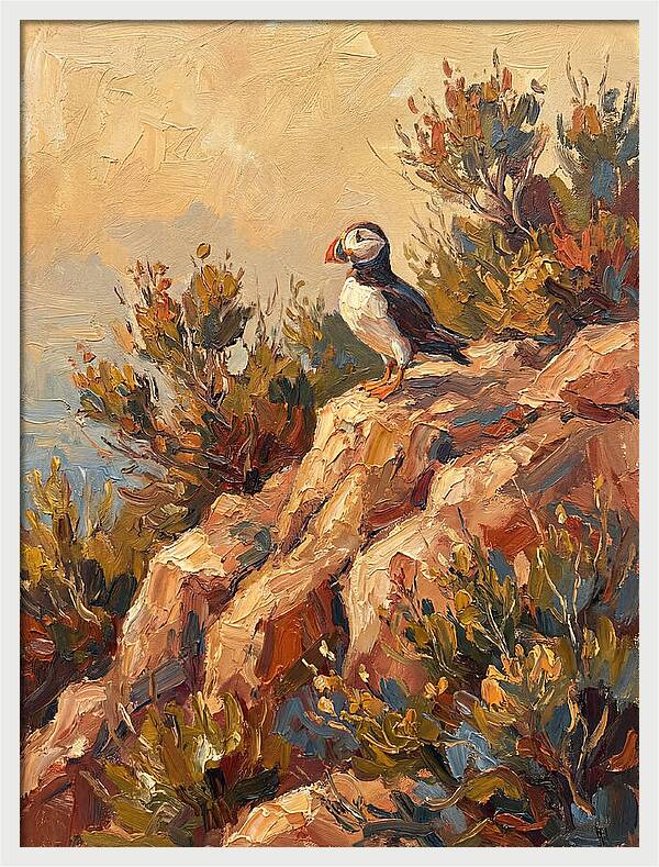 Puffin On A Mediterranean Rock